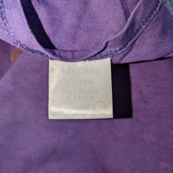 Organic Attire Women's Large Dress Purple Sleeveless Floral Midi Round Neck - Picture 4 of 7